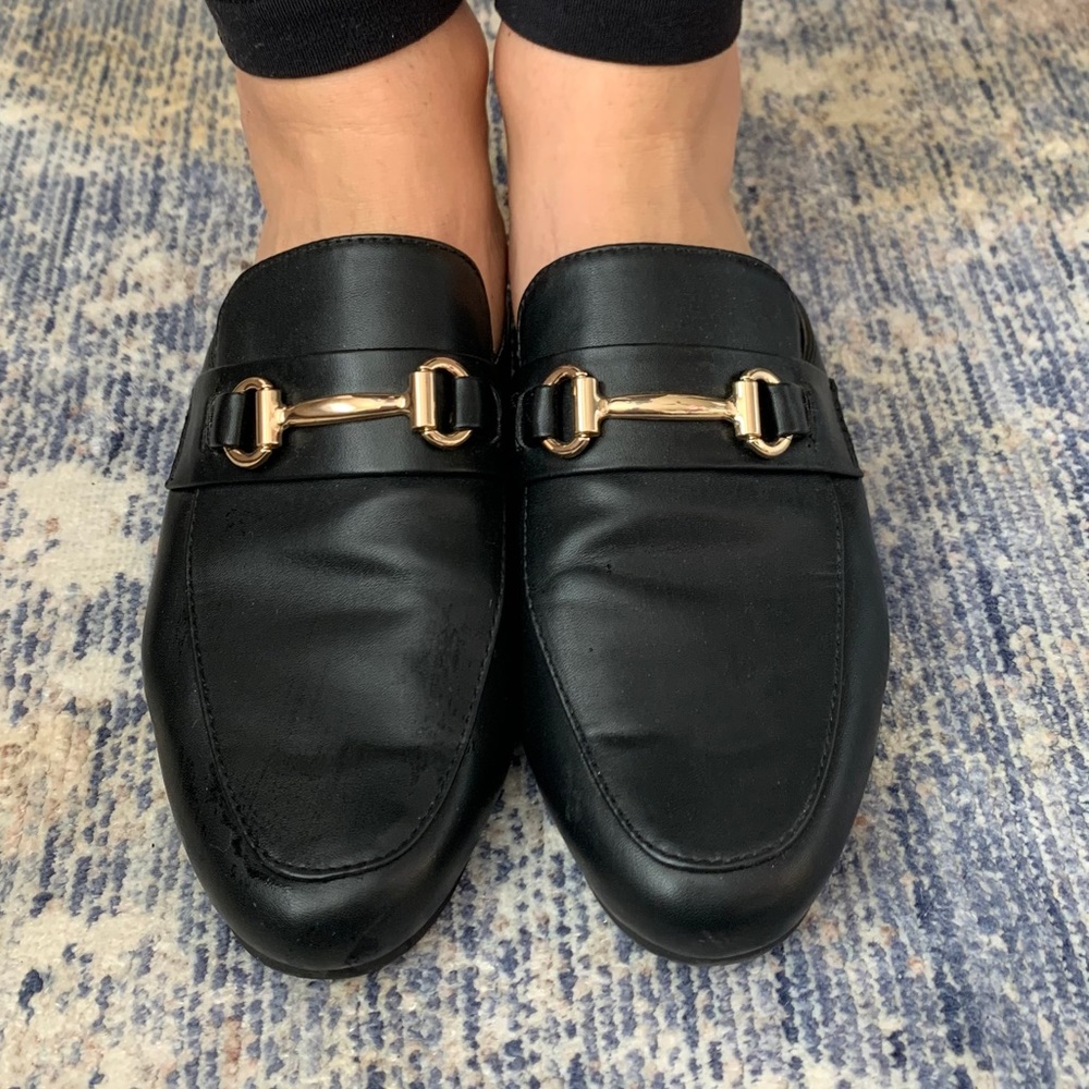 Steve Madden Kandi Black Leather Slip On